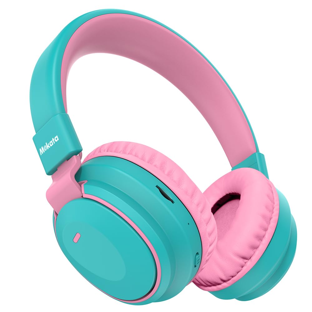 Mokata Kids Headphones folded for travel, portable and easy to store.