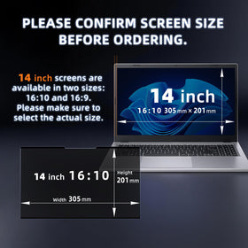 MokaZii beside ruler showing exact fit for 305mm by 201mm display dimensions