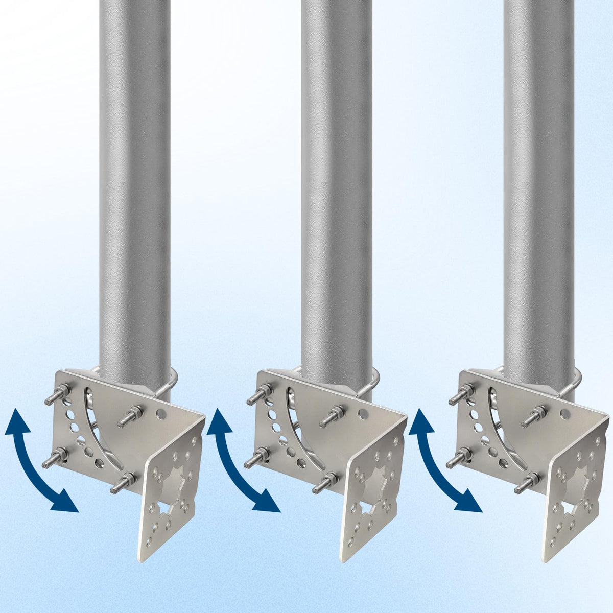 MOOKEERF clamp shows 3-pack with double U-bolts ready for mounting