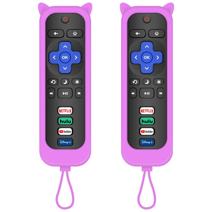 MOKEMAKE Roku TV remote two-pack in purple for easy replacement