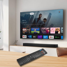 MOKEMAKE Vizio remote back view showing durable ABS and silicone construction