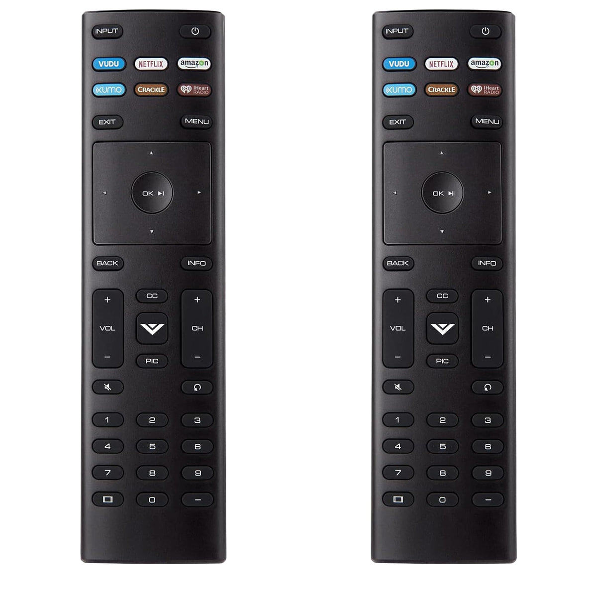 MOKEMAKE Vizio remote 2-pack front view for instant control and effortless setup