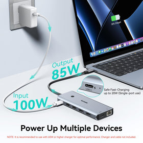 MOKiN 12-in-1 dock Gigabit Ethernet for reliable wired networking