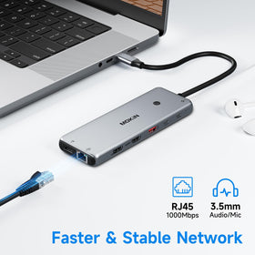 MOKiN 3.5mm audio/mic jack for clear calls and media