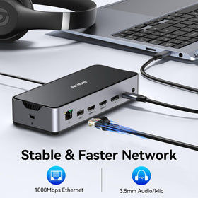 MOKiN audio and mic jack for clear calls and media