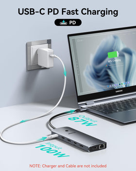MOKiN on a modern desk with laptop and peripherals showing an organized workspace