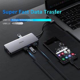 MOKiN USB 3.0 and 2.0 ports for fast data transfer and peripherals.