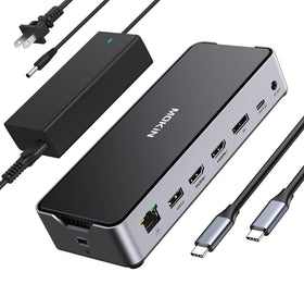 MOKiN USB-C docking station powers three monitors for immersive multitasking