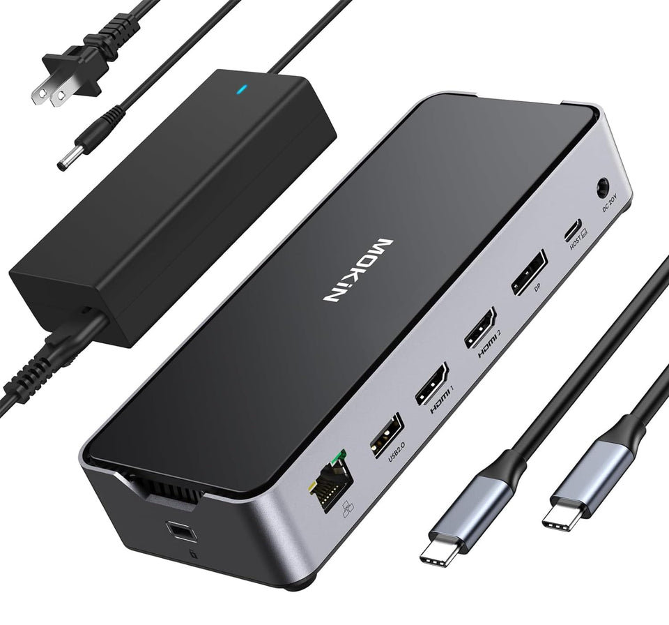 MOKiN USB-C docking station powers three monitors for immersive multitasking