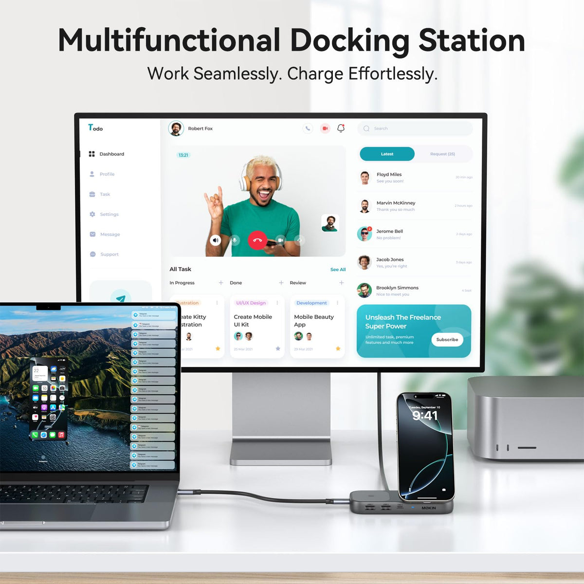 MOKiN included USB-C cable supports PD and fast data transfer