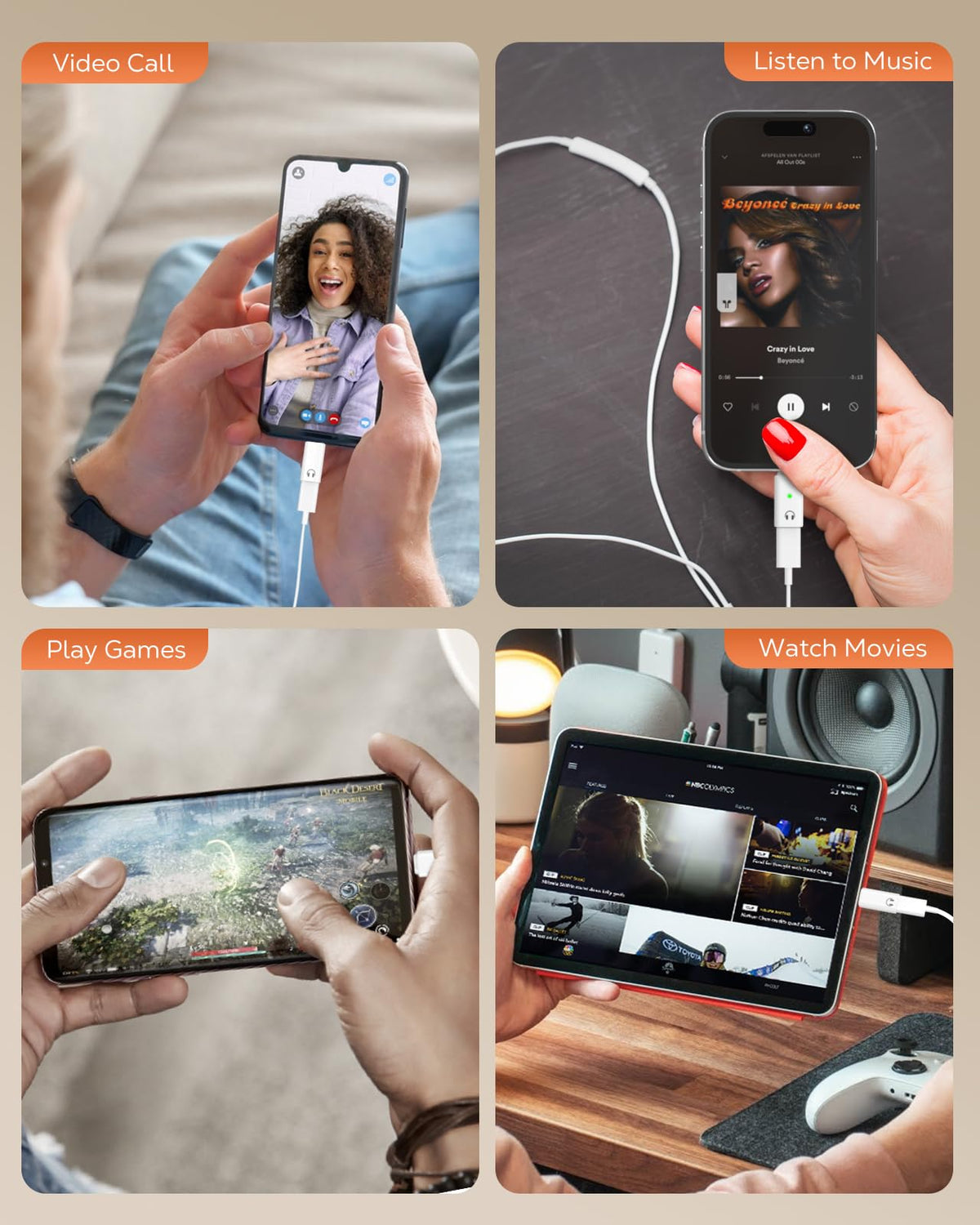 MoKo adapter used in car for USB-C audio playback