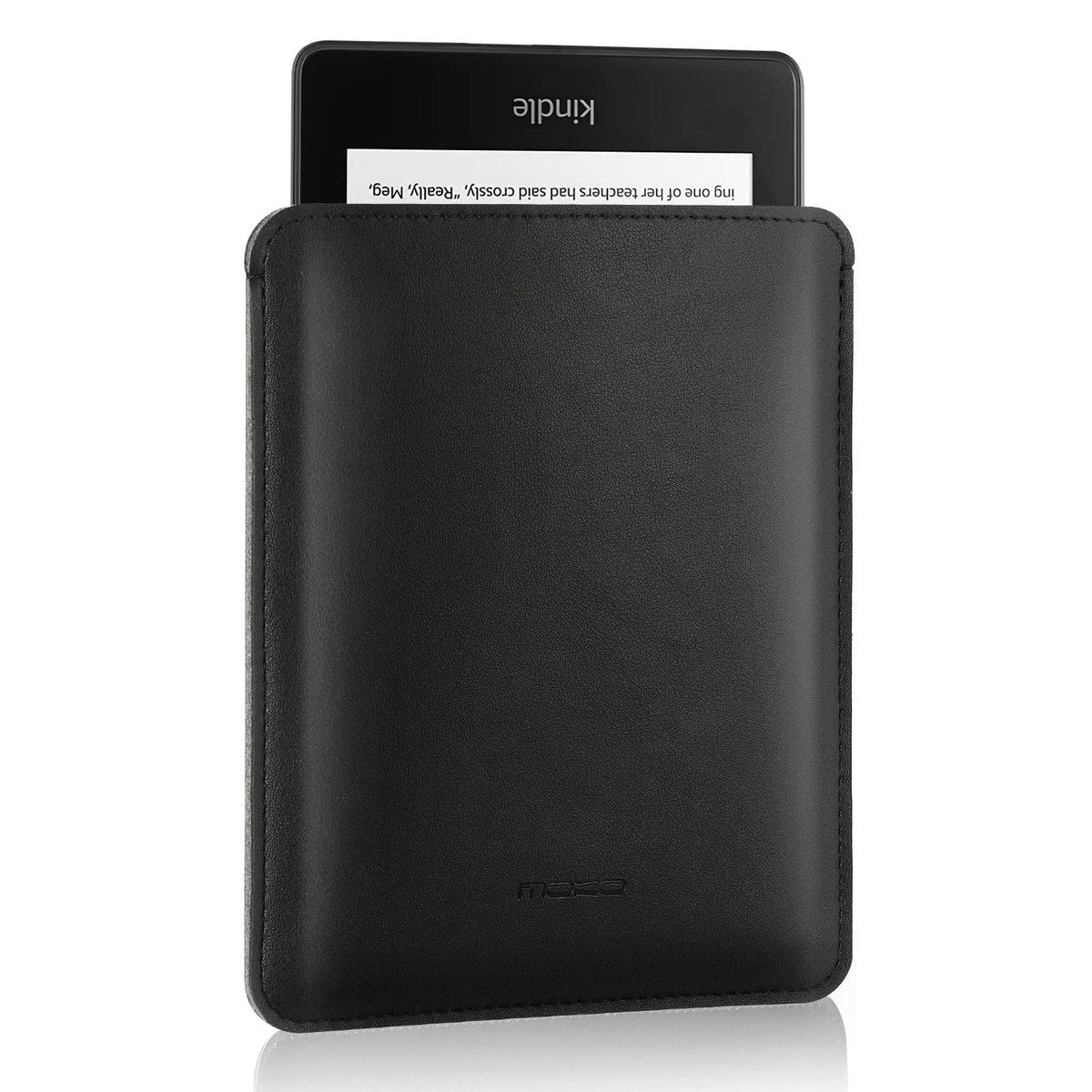 MoKo Kindle Paperwhite 2021 slim sleeve with PU leather exterior protecting against rain.