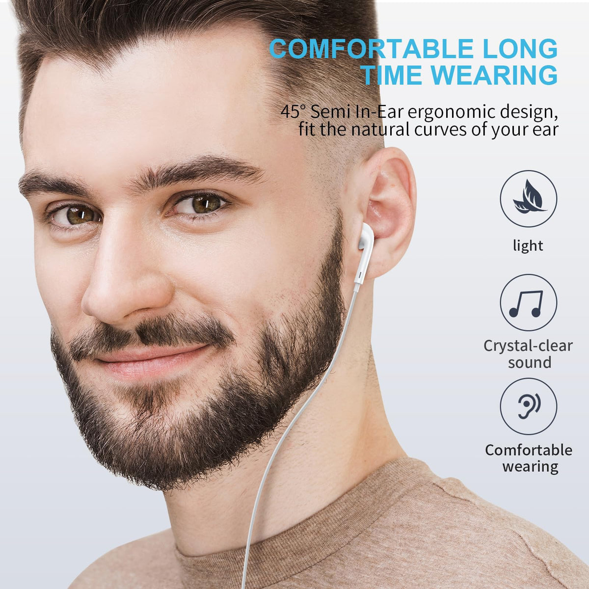 Mokories inline remote and microphone shown for hands-free calling