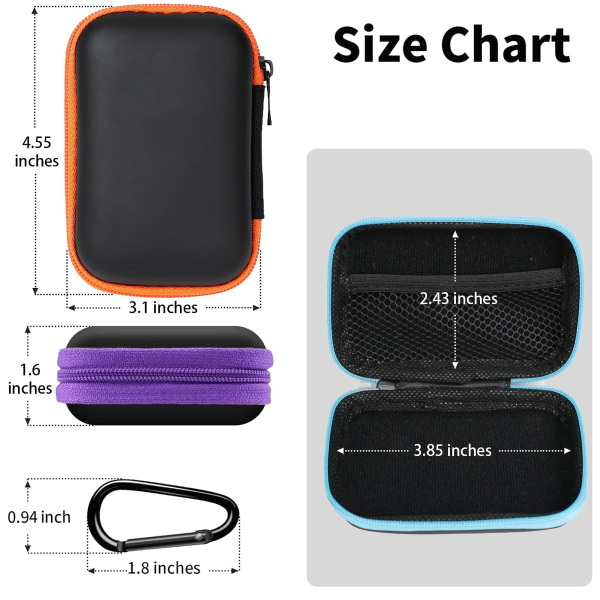 MOLOVA earbud case with velvet interior protects your gear from scratches during travel.