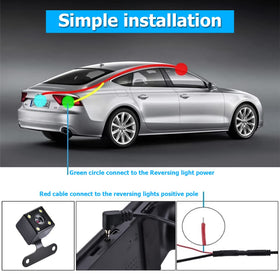 Moly Magnolia Mirror Dash Cam parking assist helps precise maneuvers.