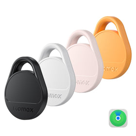 MOMAX Air Tracker front packaging showing the 4‑pack and features for quick identification benefit