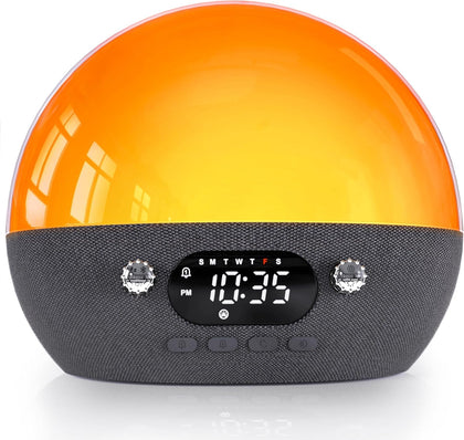 MOMILLA front view showing wake-up light and display for peaceful mornings