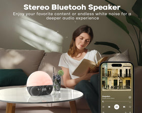 MOMILLA speaker grill and buttons for streaming music and white noise