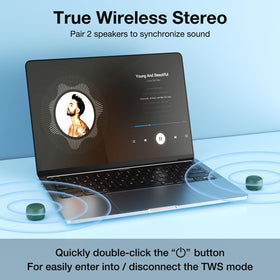 MOMOHO mini speaker includes a handy lanyard for carrying.