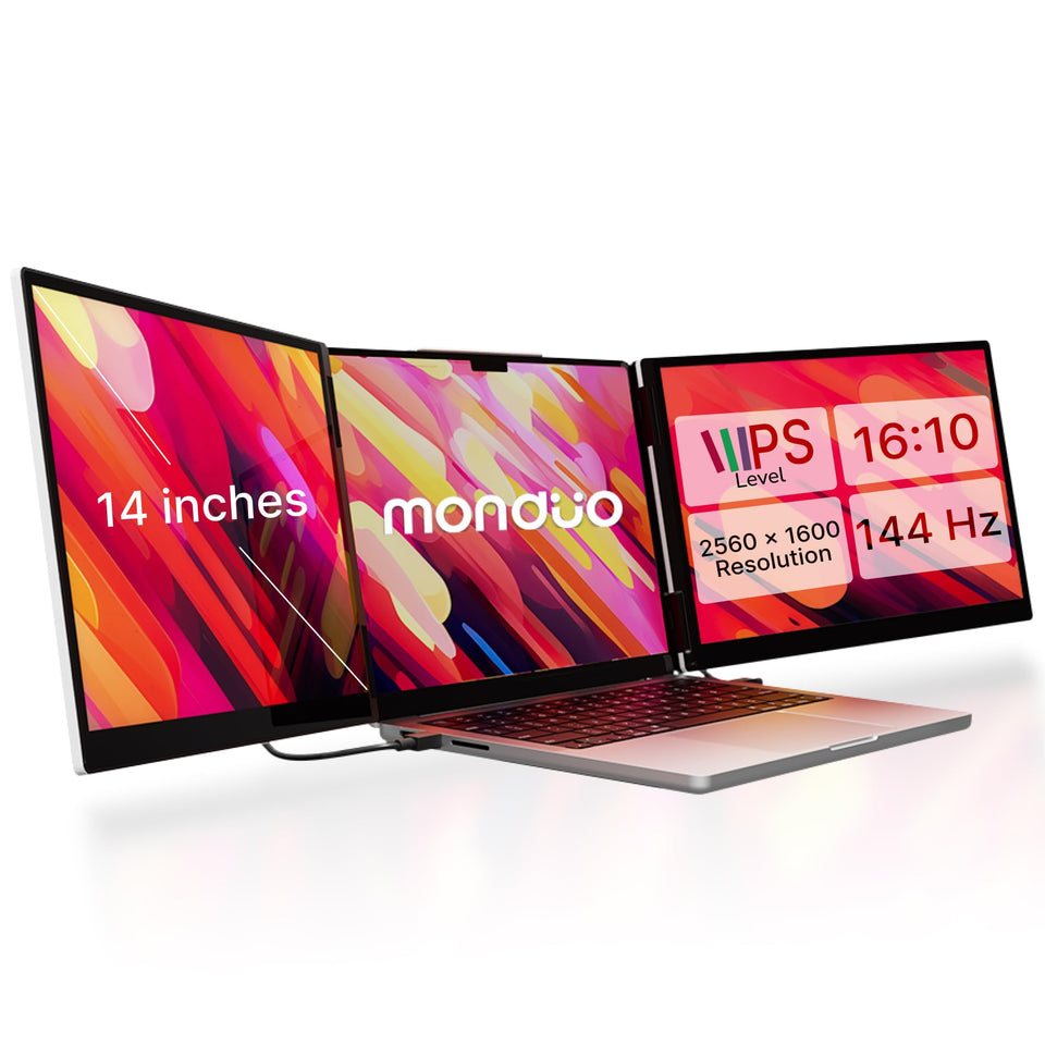 Monduo 14-inch Pro Duo Display unit shows dual screens for expanded multitasking.