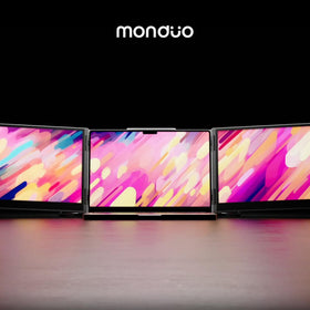 Monduo all-in-one package includes cables and guides for quick setup and warranty.