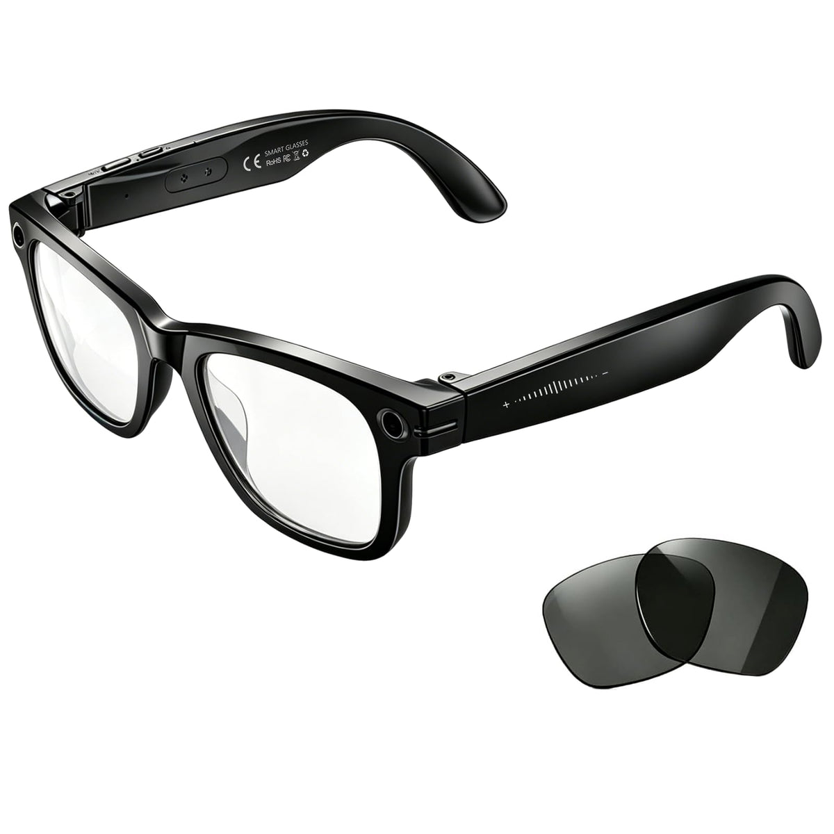 MONFOLROY AI glasses with 8MP camera for quick on-the-go photos and videos.