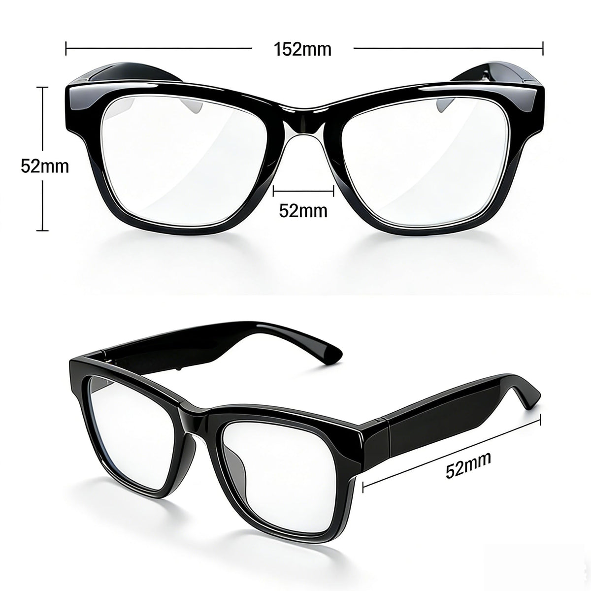 MONFOLROY AI Smart Glasses hands-free audio controls for calls and music.