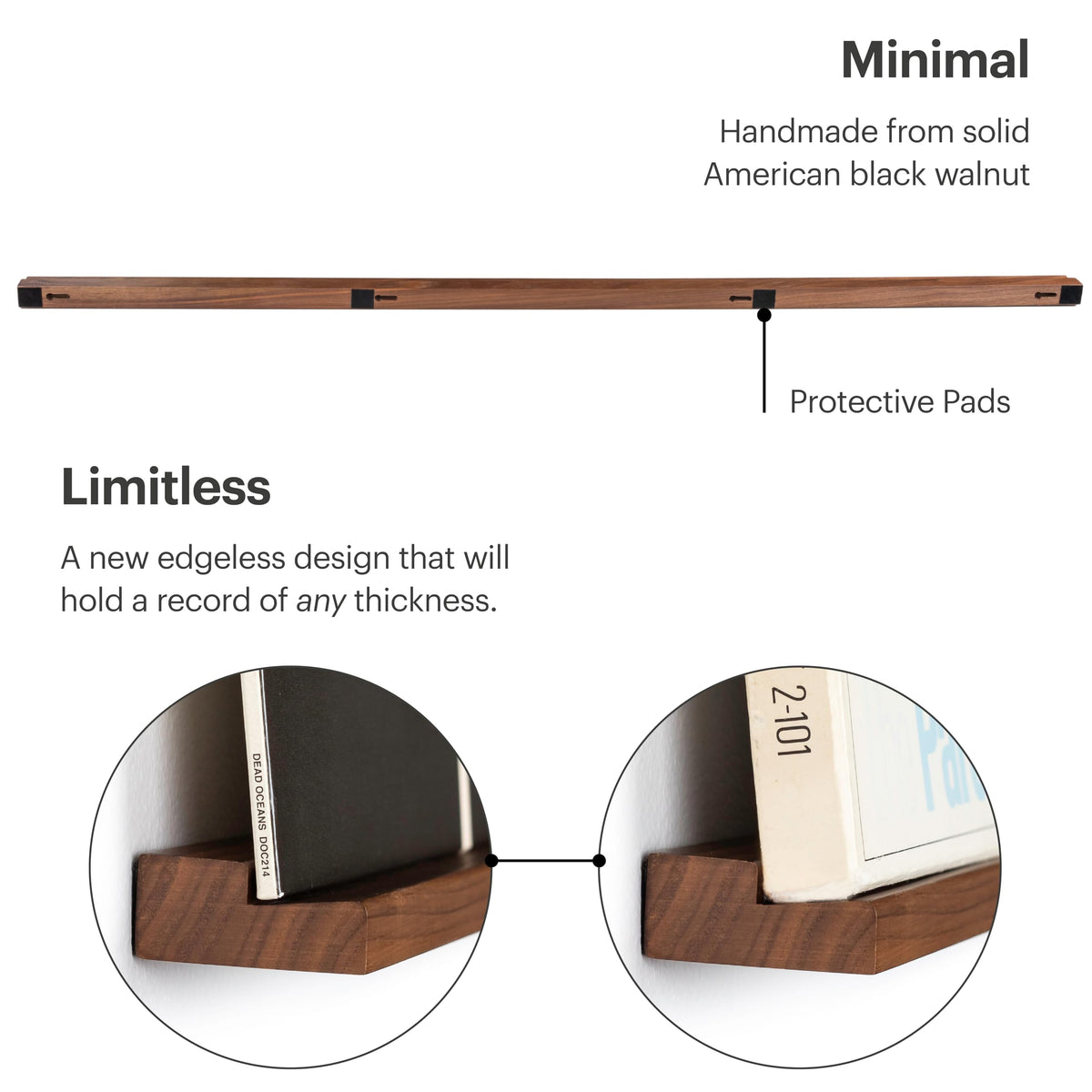 MÖNKE VRS2 edgeless design supports any record thickness neatly