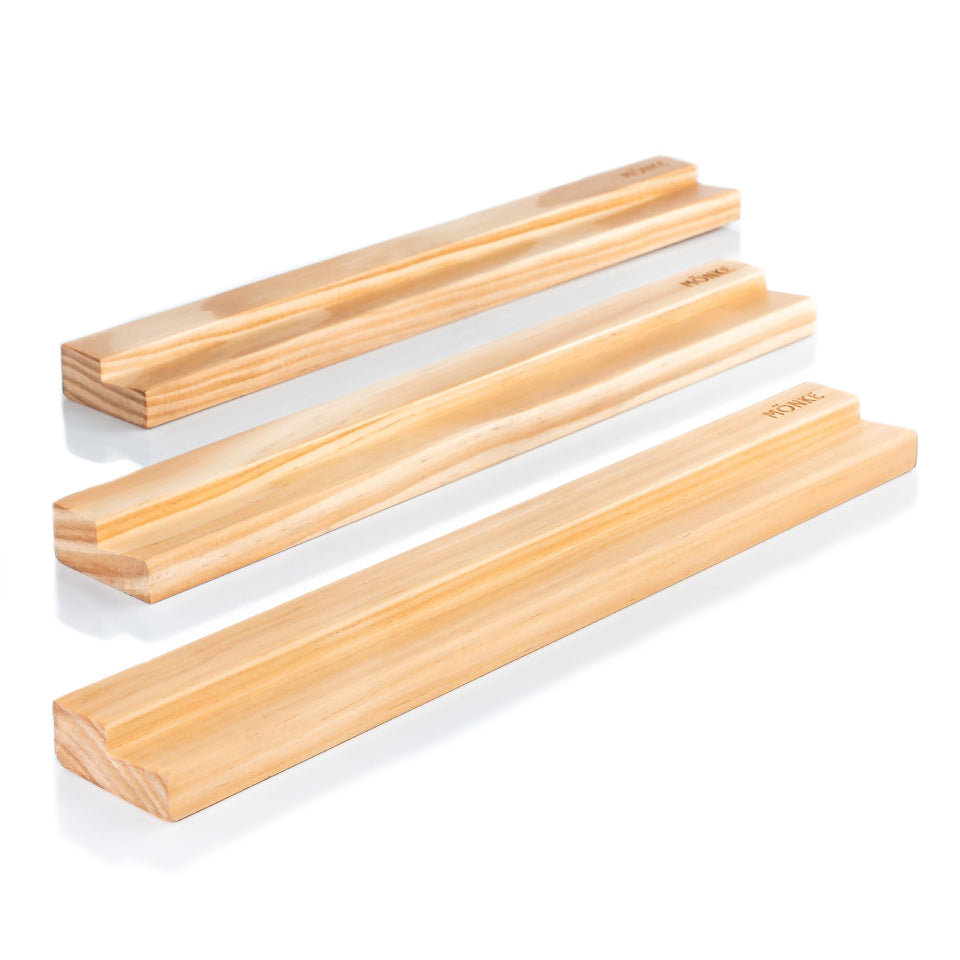 MÖNKE front view of pine shelf showing clean display and modern style
