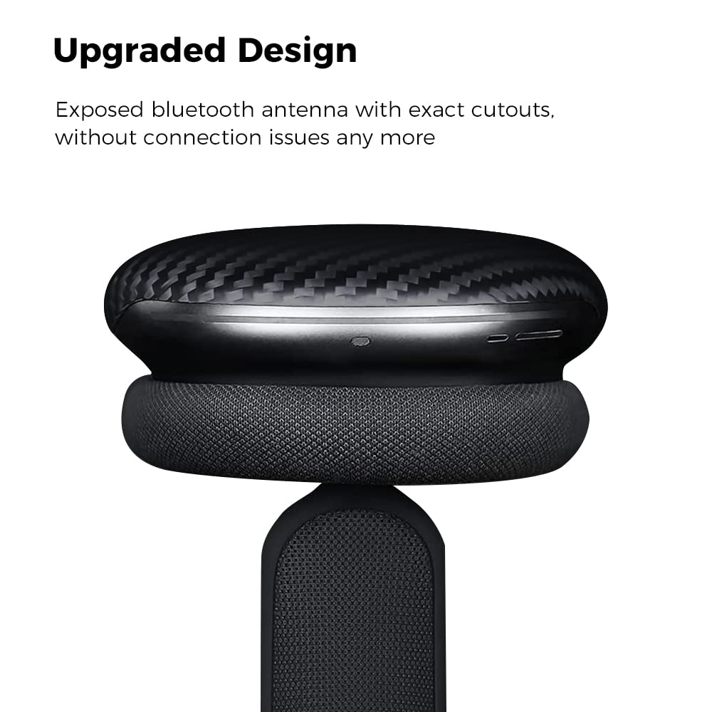 MONOCARBON lightweight 10-gram AirPods Max cover fits snugly.