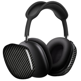 MONOCARBON real carbon fiber case for AirPods Max with premium protection.