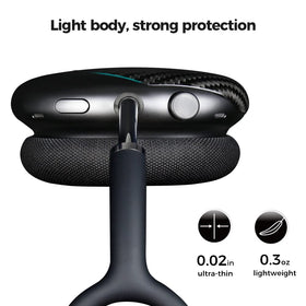 MONOCARBON scratch-dust-shock protection for AirPods Max case.