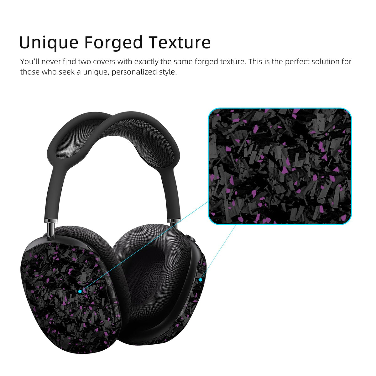 MONOCARBON scratch-resistant shell keeps AirPods Max pristine.