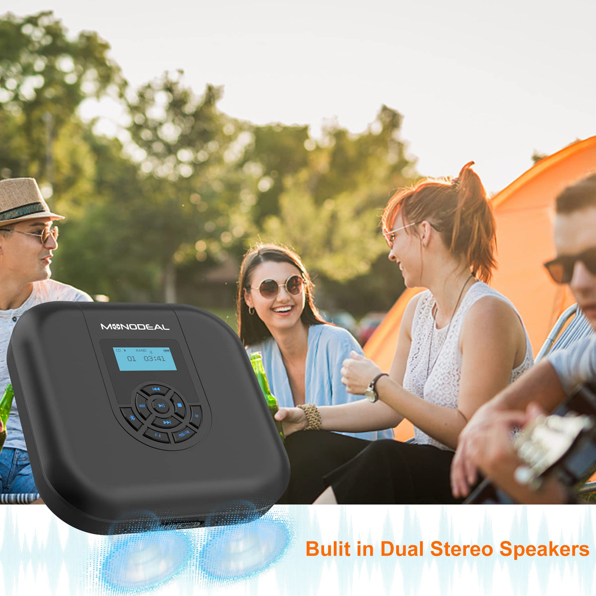 MONODEAL anti-skip design keeps music playing smoothly through bumps.