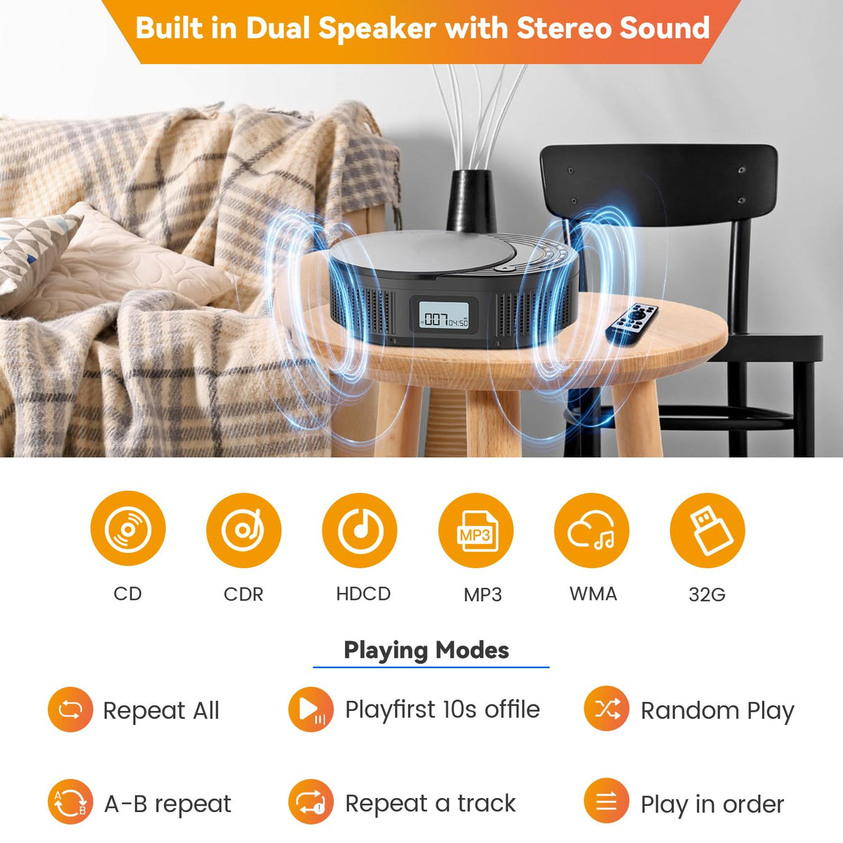 MONODEAL lifestyle outdoor picnic scene showing portable music for on-the-go use