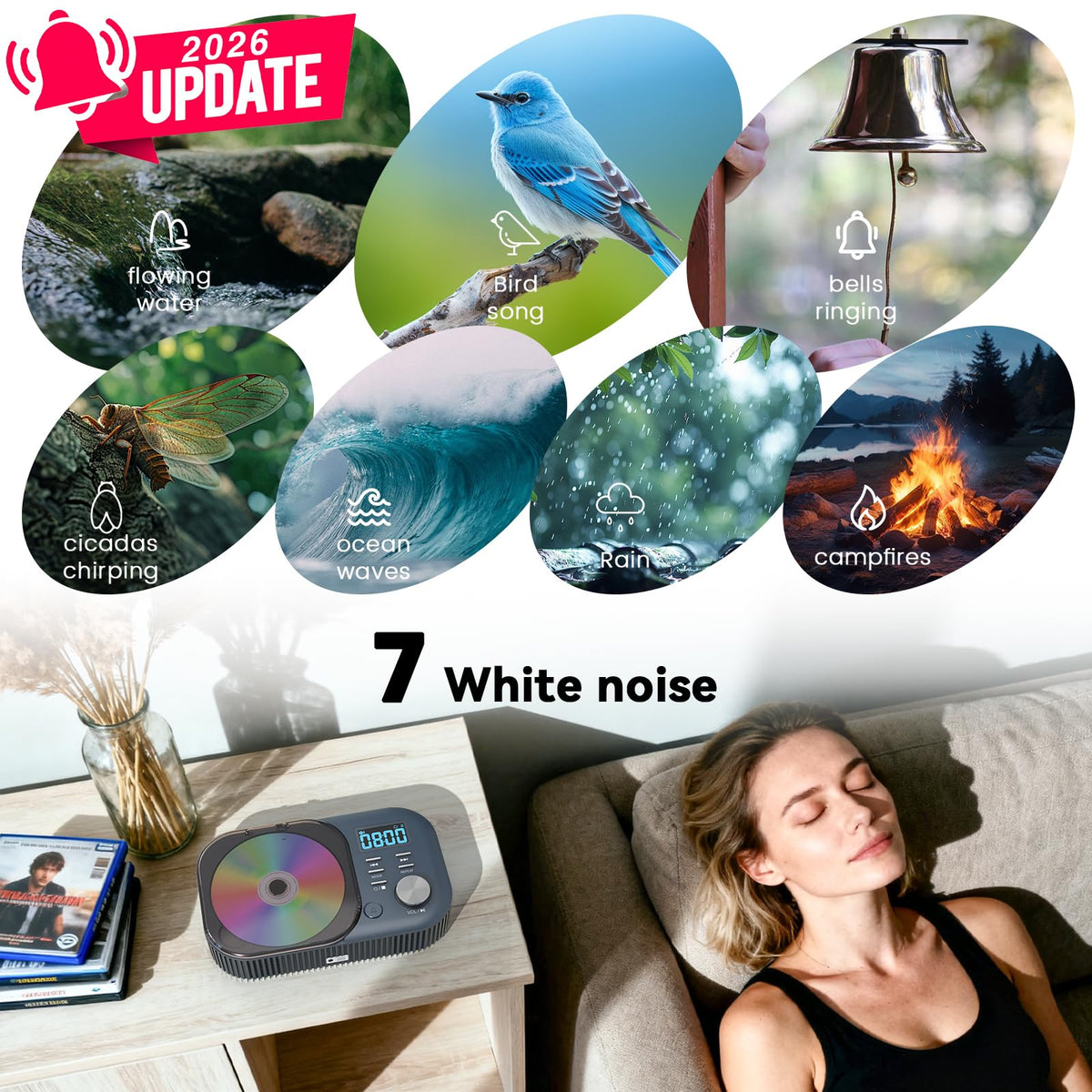 MONODEAL CD player Bluetooth pairing highlights wireless streaming flexibility.