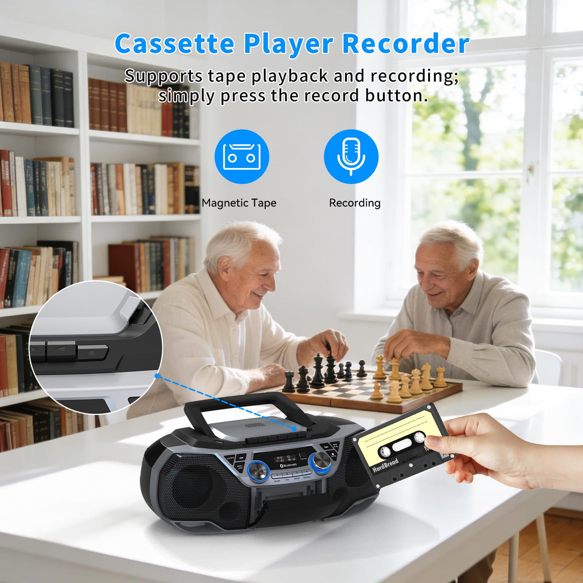 MONODEAL sleep timer display showing auto shut-off for comfortable bedtime listening.