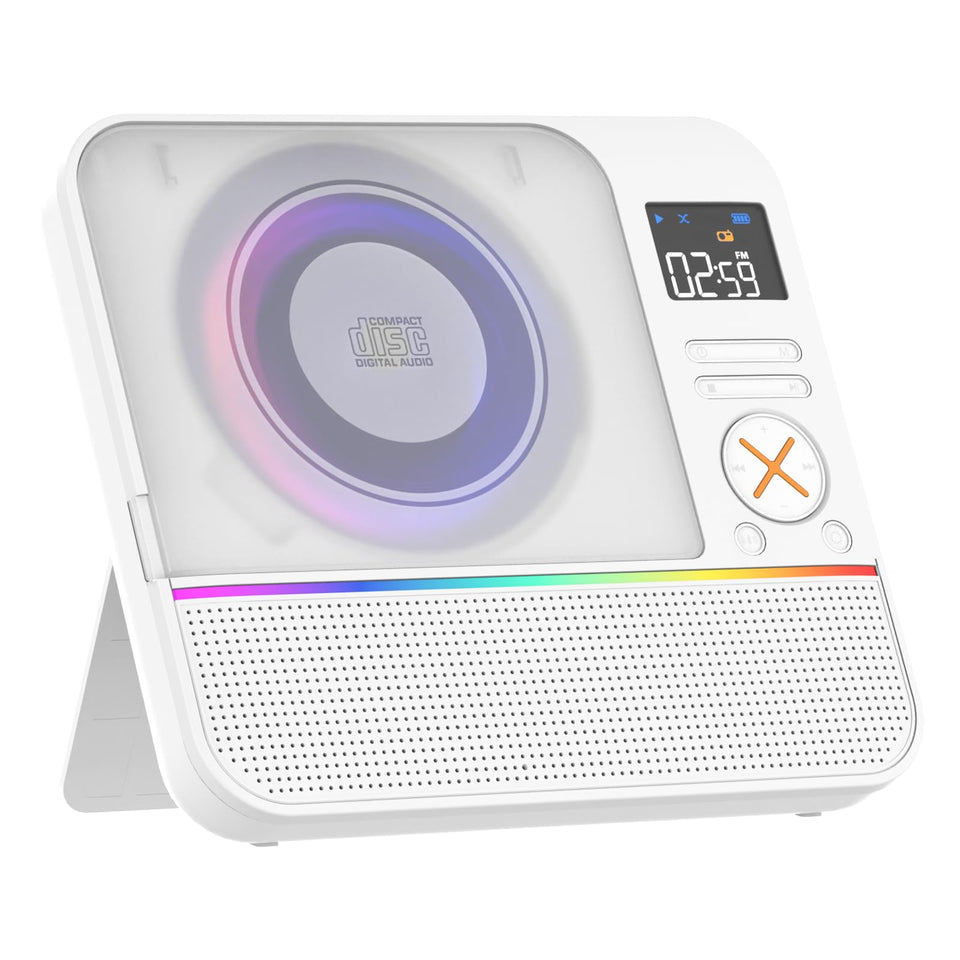MONODEAL CD Player with RGB lighting enhances ambiance and rhythm in any room.