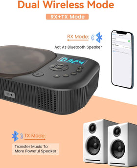 MONODEAL portable CD player battery indicator emphasizes 4000mAh long runtime.
