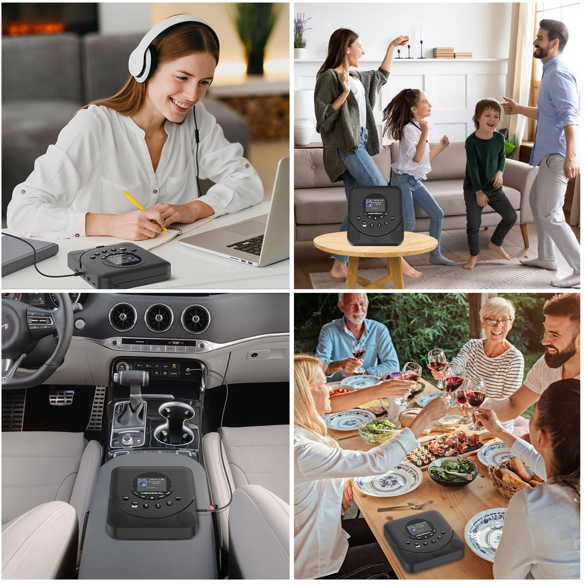 MONODEAL portable battery-powered unit designed for outdoor listening