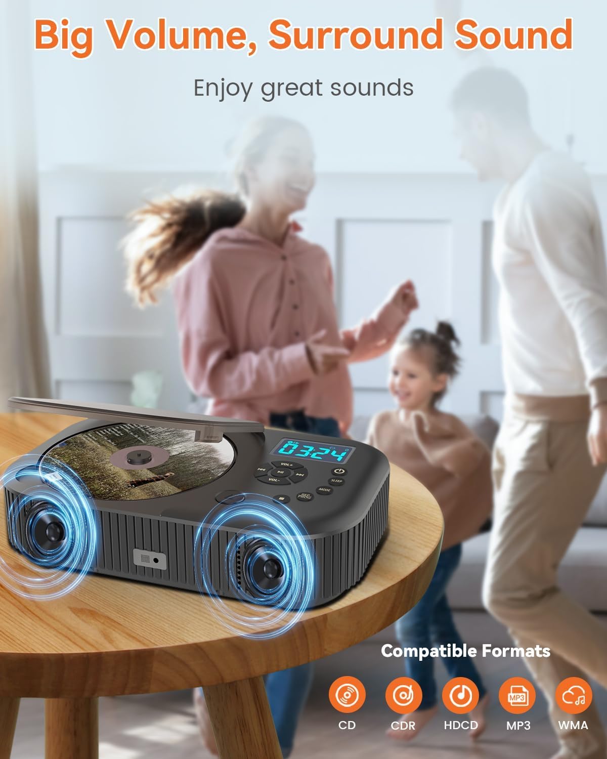 MONODEAL remote control enables easy operation from across the room.