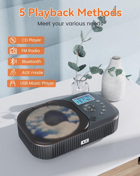 MONODEAL CD player with USB and AUX ports for versatile playback options.