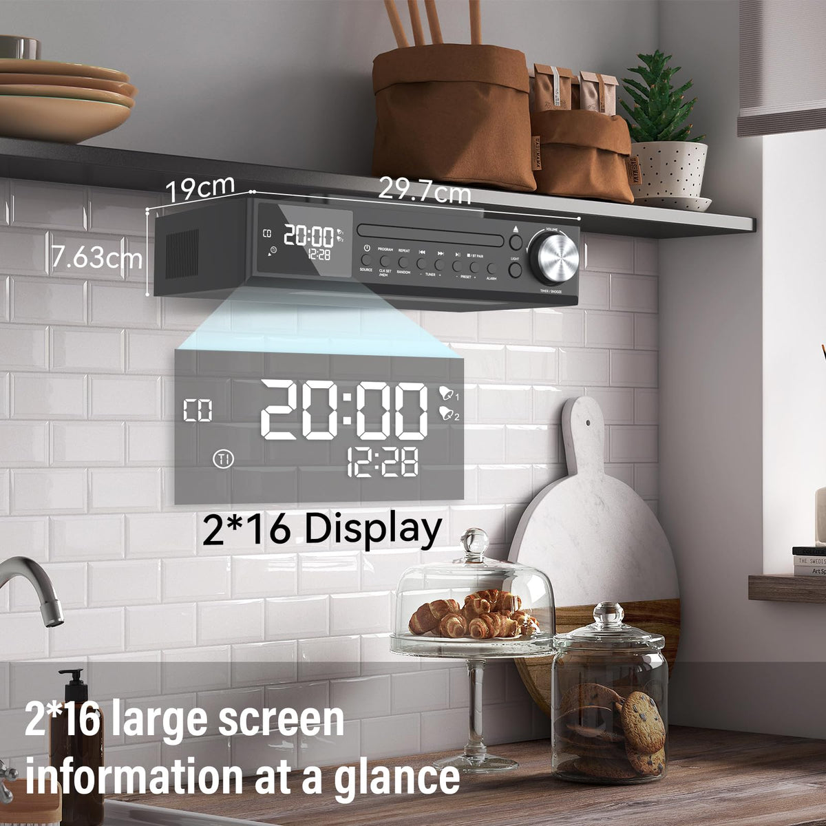 MONODEAL compact under-cabinet design saving counter space
