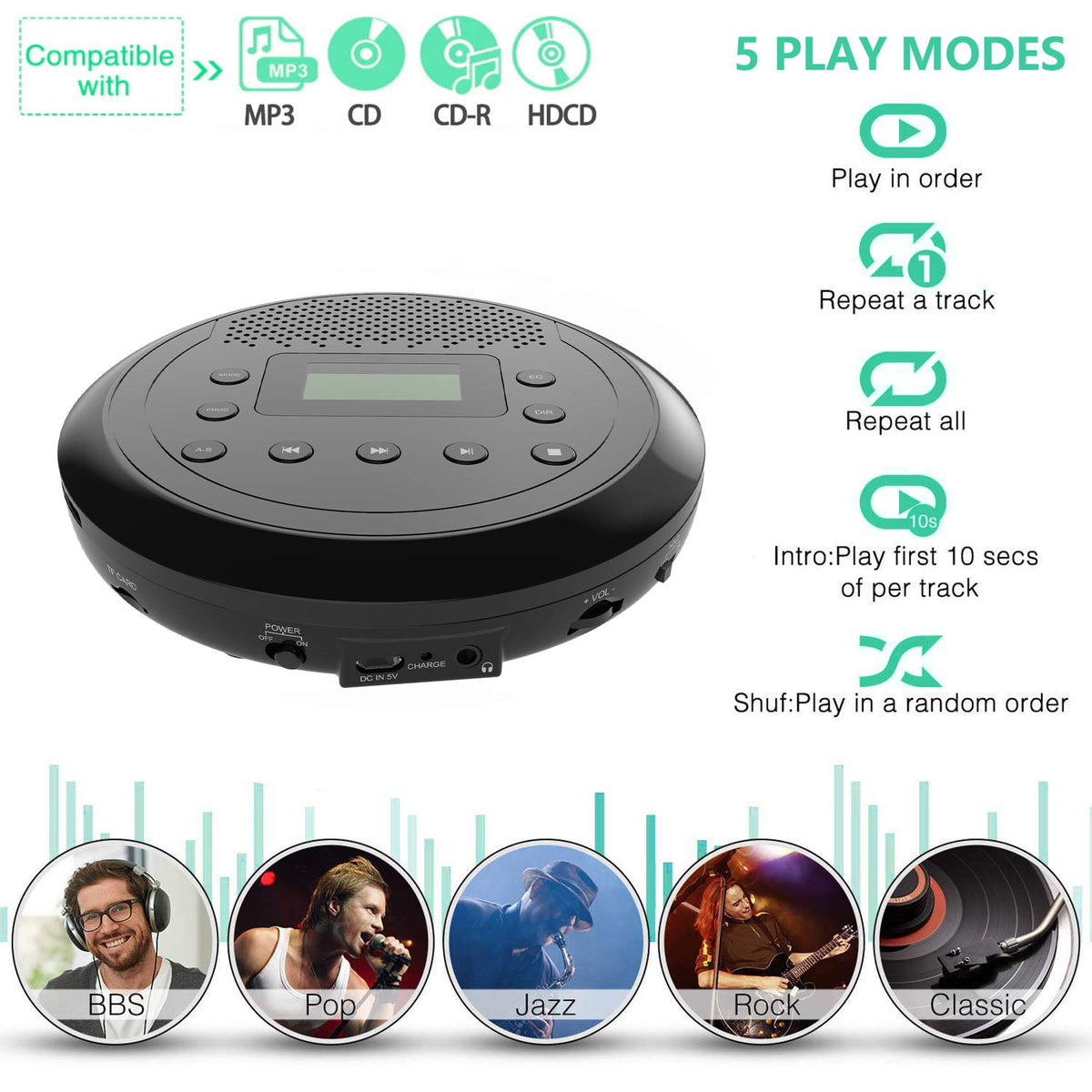 MONODEAL with supplied headphones for private listening convenience
