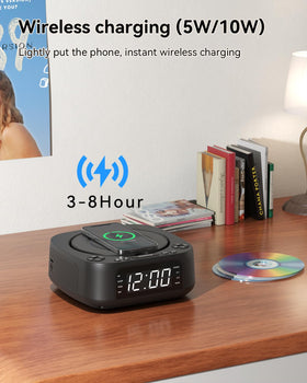 MONODEAL in a bedroom setting showing alarm clock and radio convenience