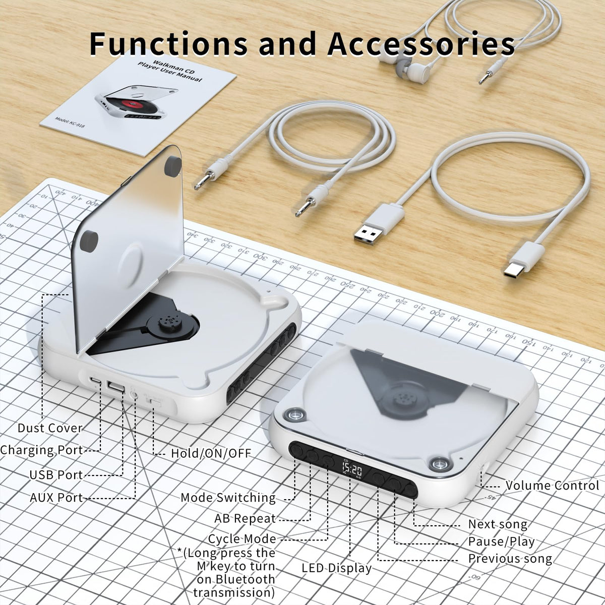 MONODEAL in a travel bag beside passport showing portable audio convenience