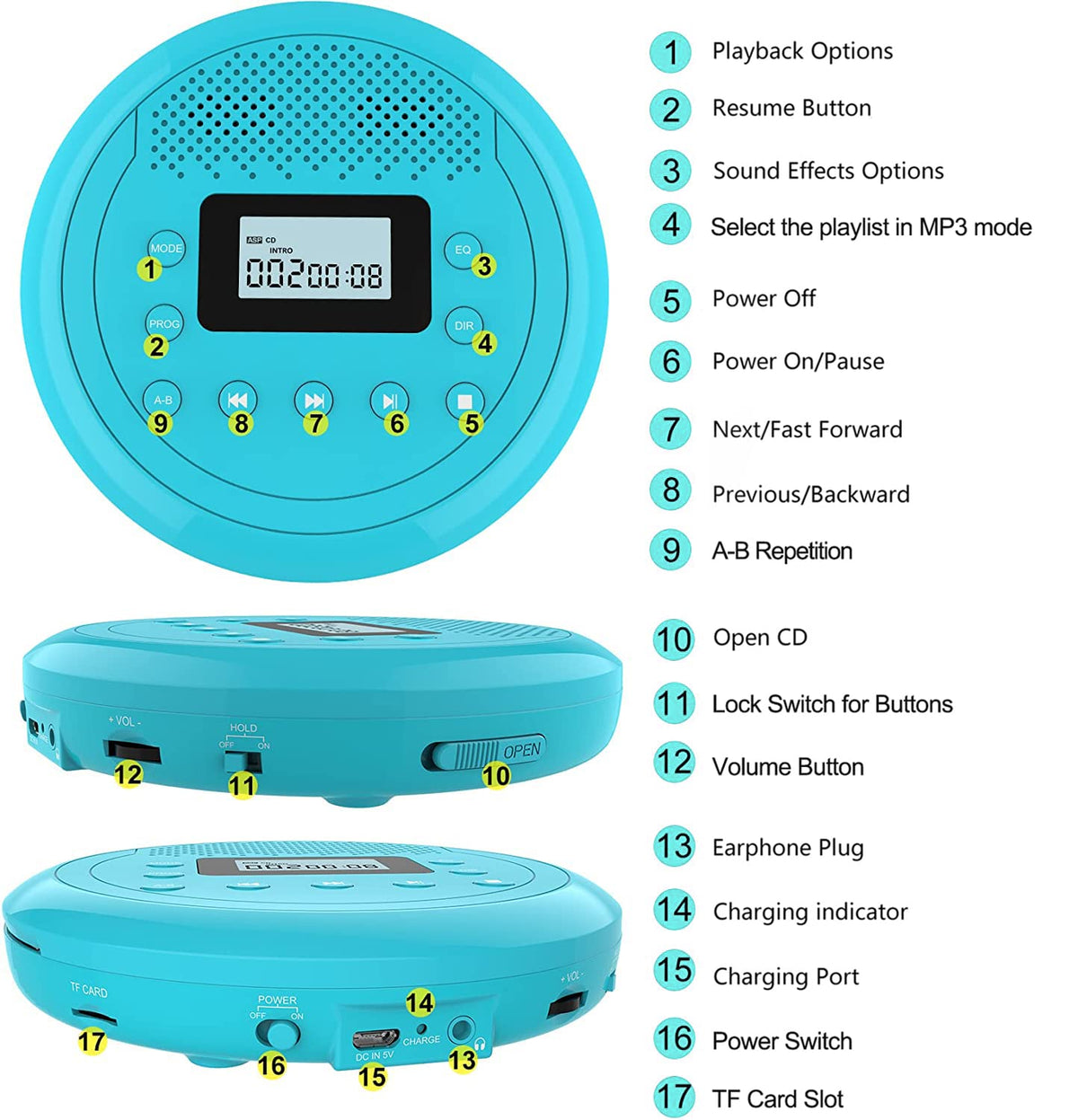 MONODEAL in hand to show compact size and portable convenience