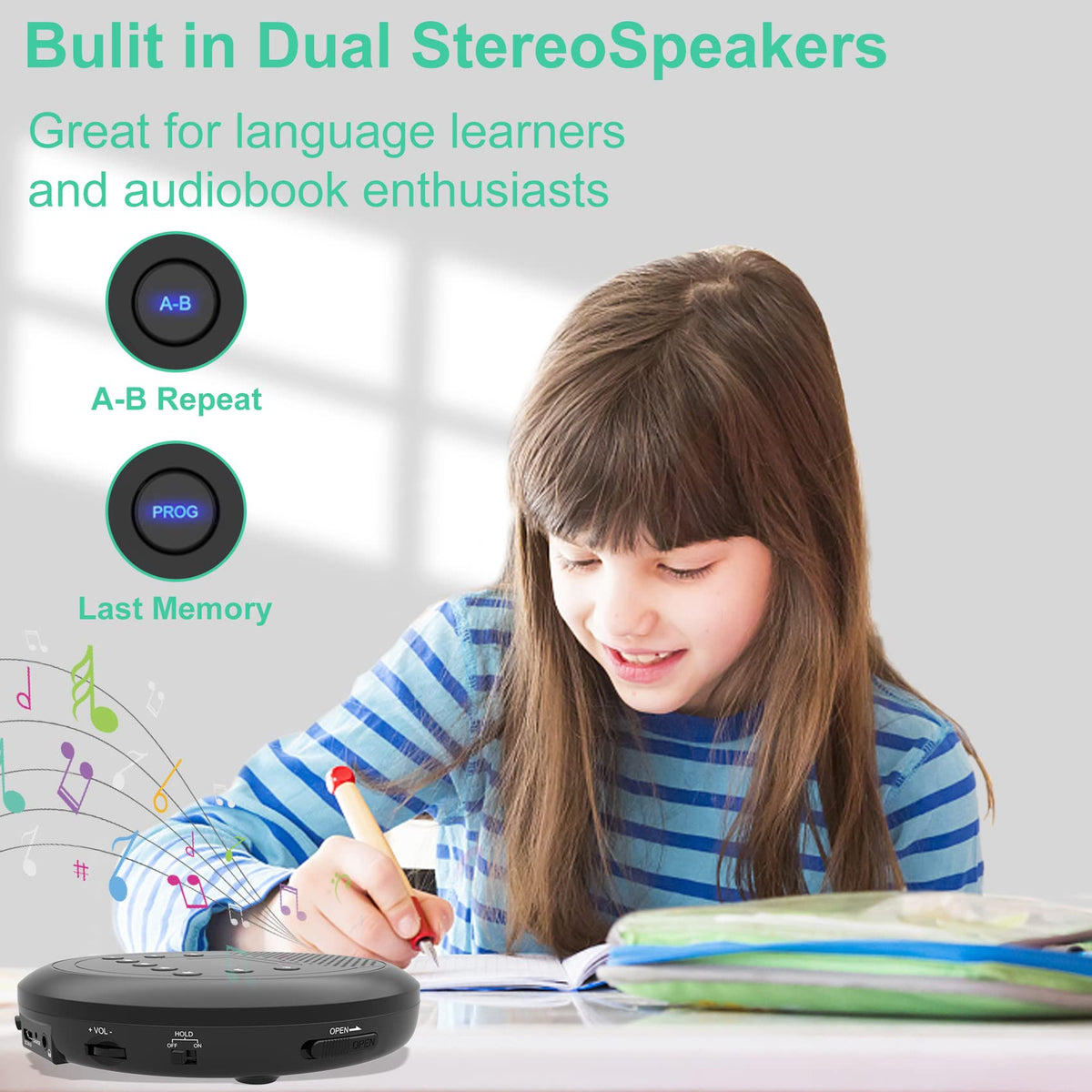 MONODEAL speaker detail close-up highlighting stereo sound clarity