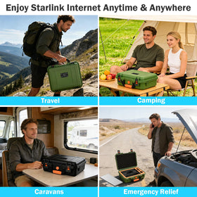 MONOJOY dust and moisture seal guards Starlink Mini in harsh conditions