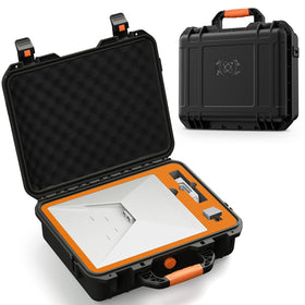 MONOJOY front view of closed hard case showing durable protection and portability